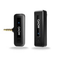Movo Wireless Mini Camera Microphone for Video Recording- 2.4Ghz Wireless Transm