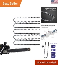 Smooth Cutting 5 Pack Chainsaw Chain .325" Pitch, Compatible with Stihl & Oregon