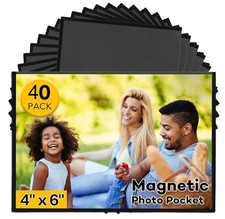 YixangD 30 Pack Magnetic Picture Frame, 4 x 6 Inches Fridge Magnetic Photo Fram