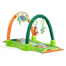4 in 1 Activity Gym Play Mat Baby Activity Center Playard w/3 Toys Green