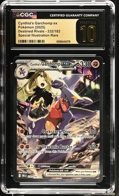 Pokémon Graded Cynthia's Garchomp ex 232/182 SIR Pristine 10 CGC