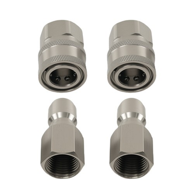 #ad 3 8 Inch Quick Connect Adapter Pressure Washer Coupler NPT Female Stainless 4Pcs $17.97
