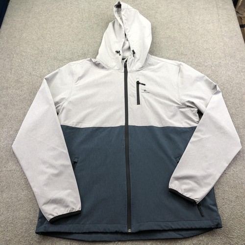 Rip Curl Jacket Mens 2XL Blue Hooded Full Zip Anti Series Softshell Windbreaker