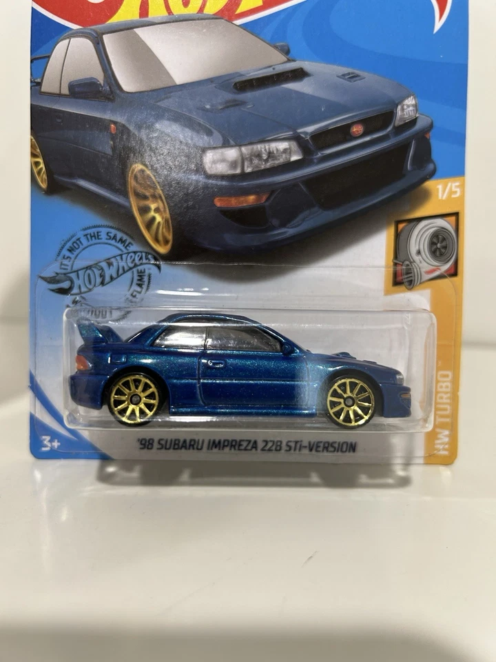2020 HOT WHEELS USA CARD NEW MODEL 98 SUBARU IMPREZA 22B STi-VERSION #23 - Image 4 of 4