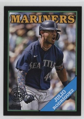 2023 Series 1 1988 Topps Baseball Black 196/299 Julio Rodriguez Rodríguez 11n6