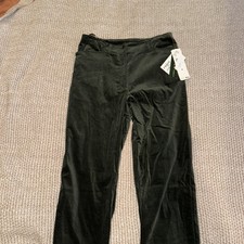 Lauren Ralph Lauren Green Velour Velvet Pull On Stretch Pants Size 4 Retail 84