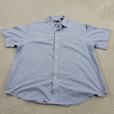 Roundtree & Yorke TravelSmart Shirt Mens 2XL XHoundstooth Button Up Short Sleeve