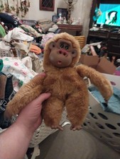RUSS BERRIE RUTHERFORD III Plush Monkey Rubber Face 9" Vintage