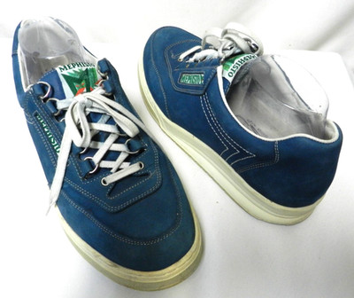Mephisto Men Match nubuck Leather Comfort sneakers tennis shoes blue Size Sz 9.5
