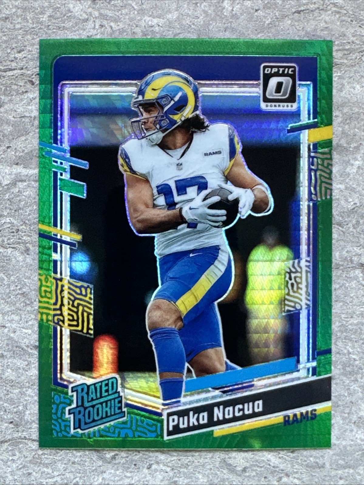 Puka Nacua Panini Donruss Optic #238 Green Hyper