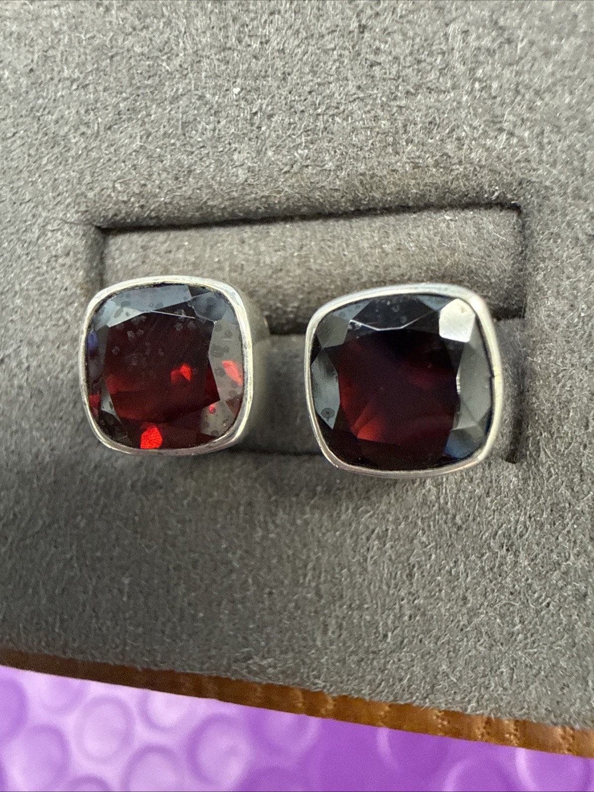 ⭐️Stunning Sterling Silver Ruby Stud Earrings - image 3