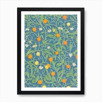 Kumquat 1 Vintage Botanische Frucht A gerahmtes Wandbild Poster Leinwanddruck Bild
