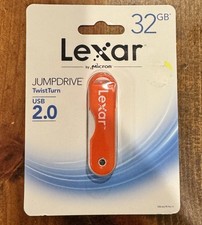 LEXAR by MICRON 32GB TWIST TURN USB 2.0 JUMPDRIVE NEW