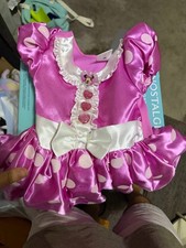 Disney Minnie Mouse Pink Polka Dot Dress Up Costume Toddler Size 2 92cm