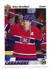 BRIAN SKRUDLAND 1991-92 UPPER DECK CARD NEAR MINT+ CONDITION