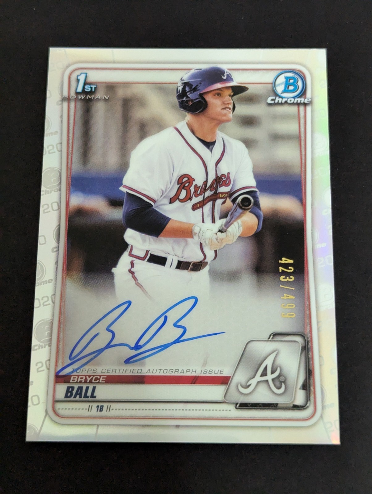 2020 Bowman Chrome Prospect Bryce Ball 1st REFRACTOR  AUTO  45/499 CPA-BBA 🔥