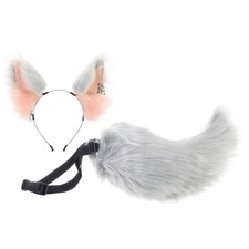 Foxes Wolf Ears Headband Foxes Tail Halloween Christmas Cosplay Party Costume