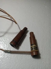 Pair Of Faulks SG-49 Speck Goose Call Lake Charles LA. Wooden. 1 w Leather Loop