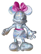 Disney Store Minnie Mouse Disney 100 Years Celebration Silver Plush