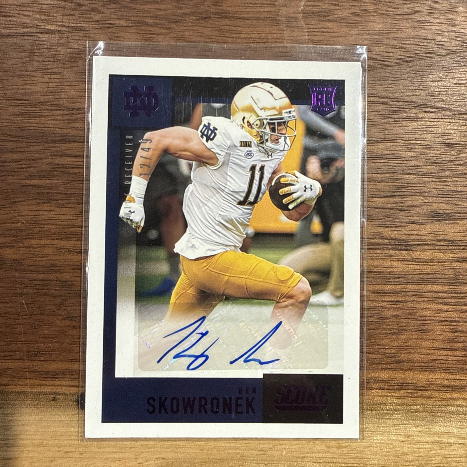 Ben Skowronek Panini Prizm Draft Picks Draft Picks Autographs #BSK Purple Ice