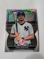 2023 Bowman Chrome Hans Montero Mega Box Silver Mojo Refractor 1st Yankees