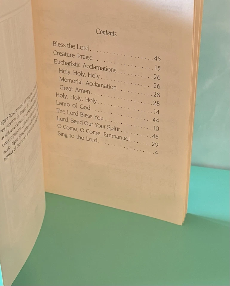 Pilgrim Praise Word Music 38041 Hymnal Book Bless the Lord Lamb of God Choir - Image 2 of 4