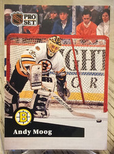 1991-92 Pro Set Andy Moog #10 Boston Bruins