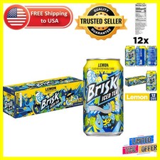 Bold Brisk Lemon Iced Tea - 12 Cans of Light Crispy Black Tea Refreshment