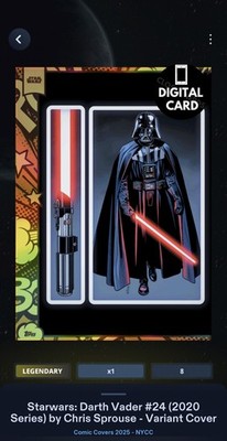 10cc DARTH VADER COMIC COVERS 2025 IRIDESCENT LEGENDARY Star Wars Card Trader