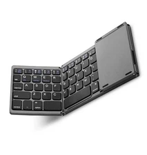 For Laptop Tablet Phone Mini Folding Wireless Bluetooth Keyboard w/Touchpad