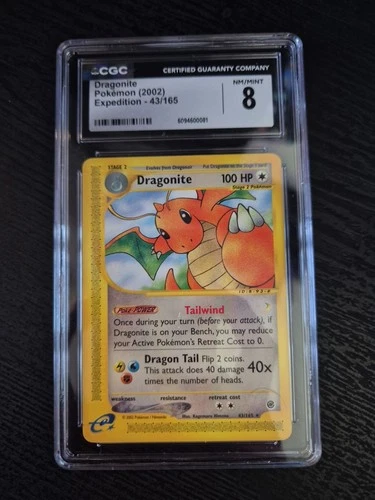 Dragonite Pokémon 2002 Expedition 43/165 Graded CGC 8 NM/MINT Pokemon Card