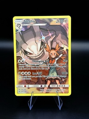 Pokémon TCG Steelix Sun & Moon - Cosmic Eclipse 247/236 Holo Secret Rare NM