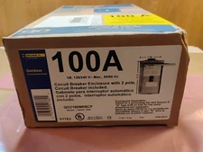 Square D 100A Circuit Breaker Enclosure w/ 2 pole circuit breaker QO2100NRBCP