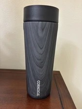 Corkcicle Commuter Cup Travel Mug Insulated Coffee Mug with Lid Burnt Wood