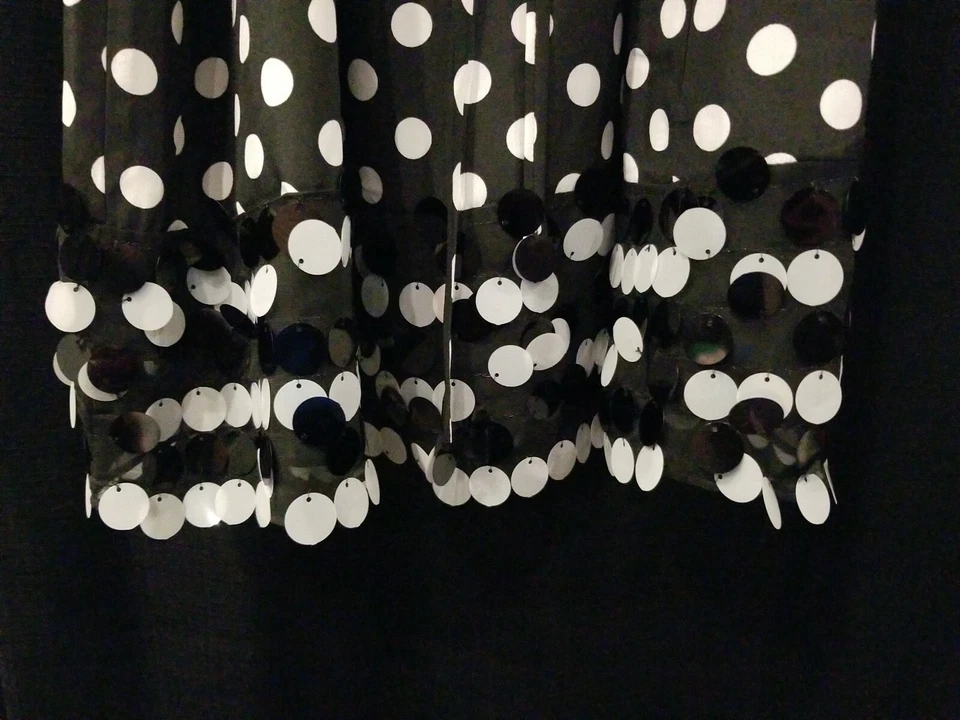 Vestido Gabby Skye para mujer 12 sin mangas forrado de lunares adornado con lazo inferior trasero Foto 4 de 4