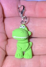 Rex Dinosaur From Toy Story Charm Zipper Pull & Keychain Add On Clip!!