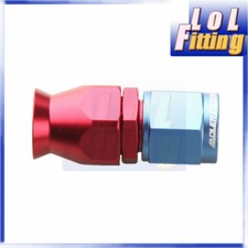 6AN Fittings PTFE Teflon Swivel Hose End Straight Fuel Adapter Aluminum Red/Blue