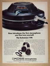 1975 Koss Technician VFR Headphones vintage print Ad
