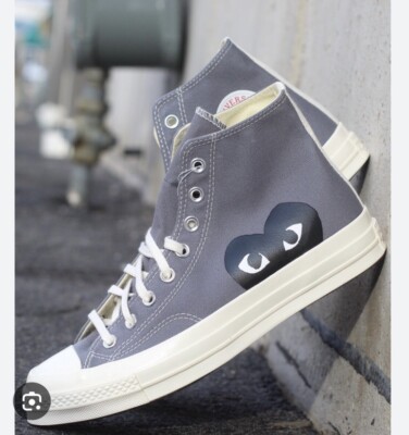 Comme Des Garcons PLAY Converse Chuck Taylor High Grey M9