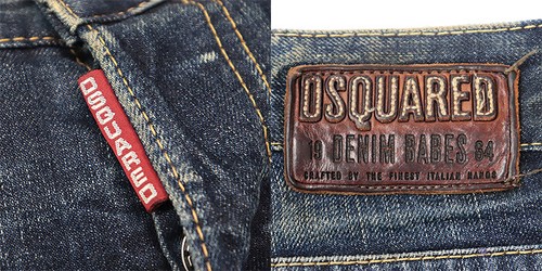 DSQUARED2 Damage × Paint Straight Silhouette Denim Jeans Mens Size 50 Indigo - Picture 9 of 11