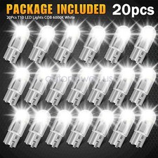 20X T10 194 168 W5W 2825 COB LED License Plate Interior Light Bulbs 6000K White