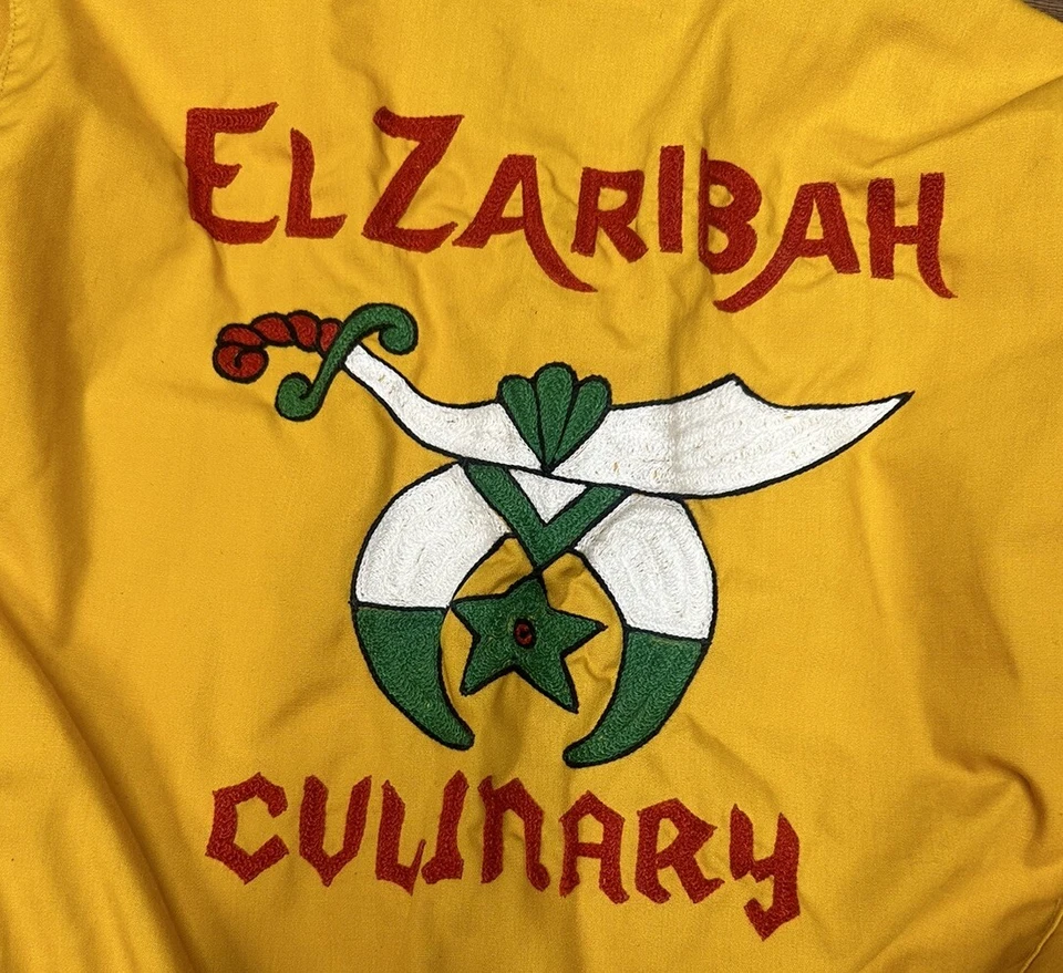 Traje Jersey Vintage Años 70 El Zaribah Punto Cadena Talla Grande Hecho en EE. UU. Foto 2 de 4