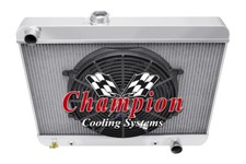 Ar Champion 4 Row Radiator 1680s14 Fan - 1965 - 1967 Pontiac Tempest V8 Engine