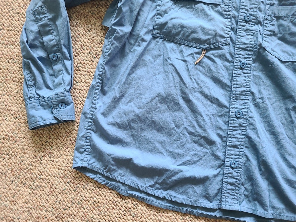 Eddie Bauer Chemise à manches longues Ripstop Guide pour homme, Bleu