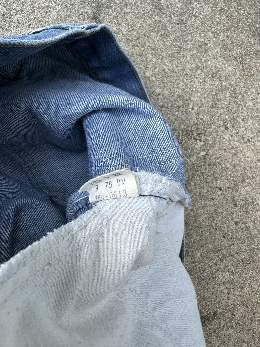 Vintage 70s Levis 784 684 Orange Tab Bellbottom Flare Faded Denim