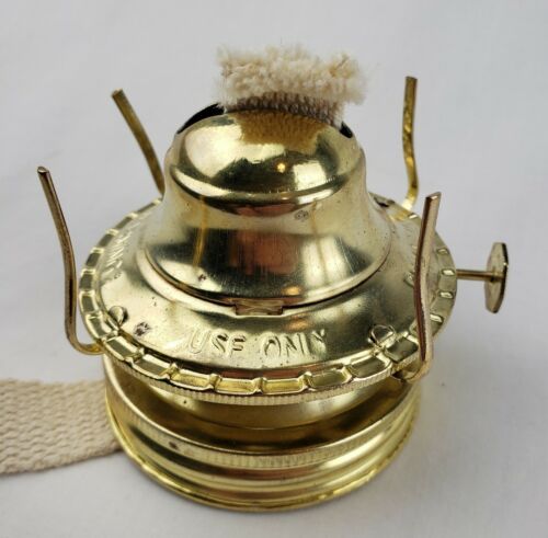 Vintage NOS Brass Kaadan Paraffin Hurricane Oil Lamp Burner w/ Wick Antique - Picture 6 of 11