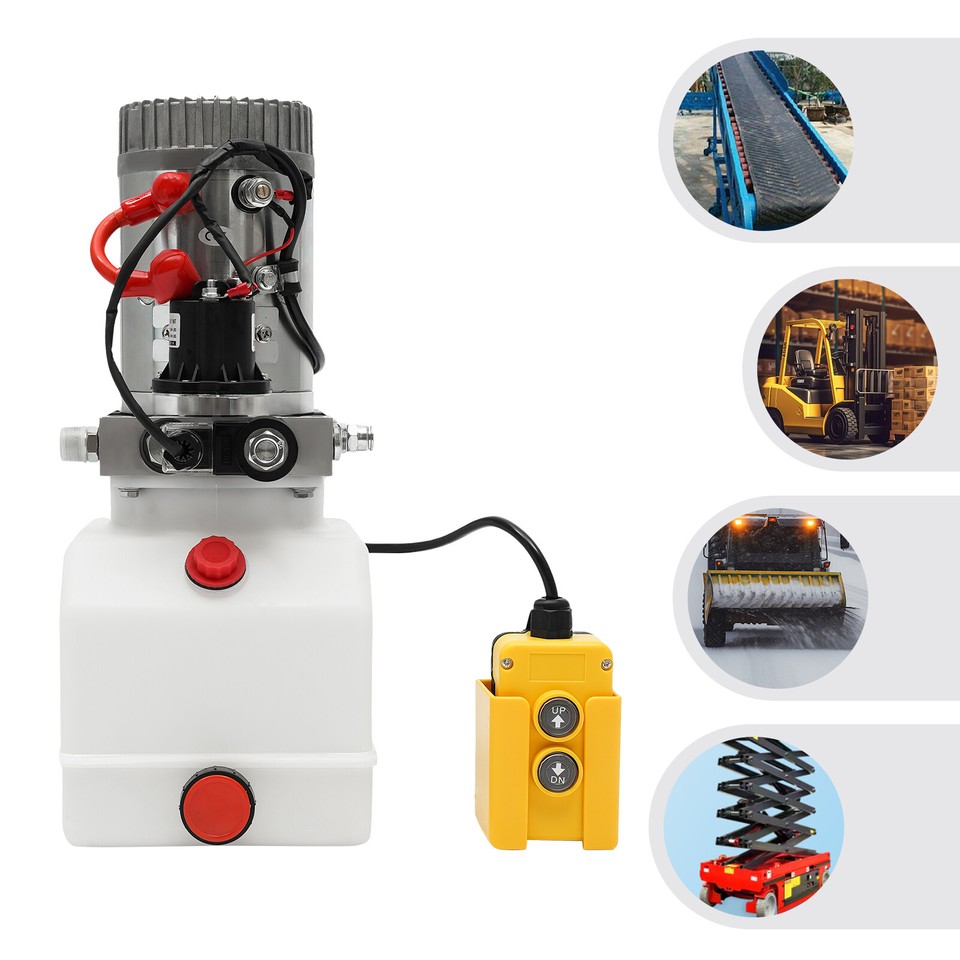 Electric Hydraulic Pump, Hydraulic Power Unit 12V, Single Acting Oil