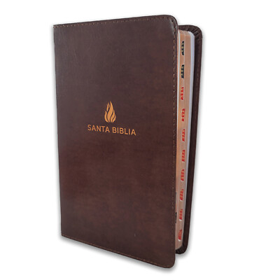 Biblia Compacta RV1960 piel fabricada marron con indice