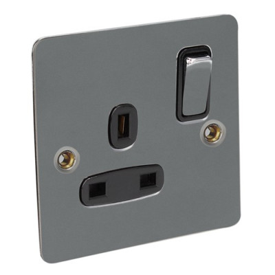 CED Schwarz Nickel Schalter & Steckdosen Flachherd - Elektrische Flachplatte