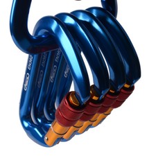 Outdoor D-Shape Aluminum Carabiner Rock Climbing Screw Gate Lock Carabiners 30KN